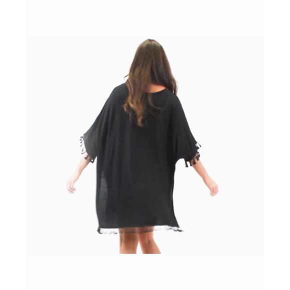 Elsie One Size Fringe Beach Swimsuit Cover Up - Picture 3 of 5